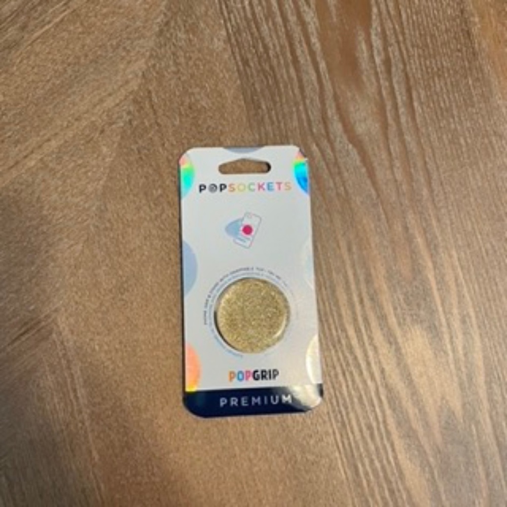 golden sparkle pop socket